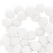 Acrylic beads 4mm round Matt White